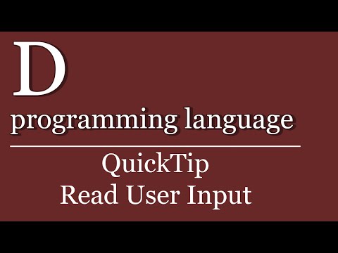 QuickTip #106 - D Tutorial - Eingabe lesen | D programming language | read line