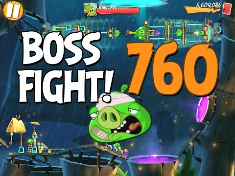 Angry Birds 2 Boss Fight 105! King Pig Level 760 Walkthrough - iOS, Android