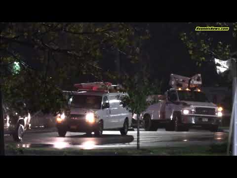 HELP IS ON THE WAY    Eversource staging area at the Cape Cod Mall