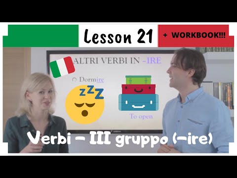 Learn Italian in 30 Days | 21 | 3rd Group Verbs Eng Ita Subs WORKBOOK