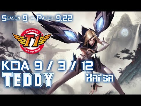 SKT T1 Teddy KAI'SA vs LUCIAN ADC - Patch 9.22 KR Ranked