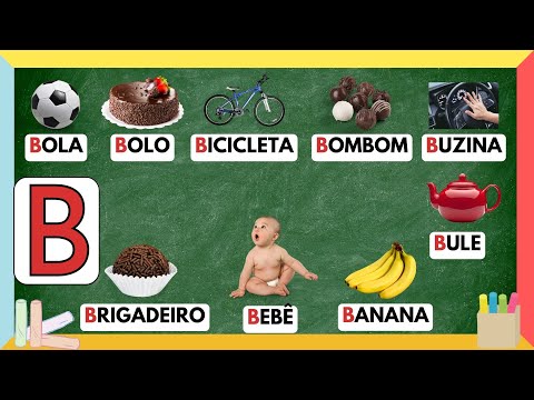 ALFABETO INFANTIL  - APRENDENDO PALAVRAS COM A LETRA B
