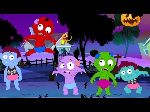 Five Little Zombies | Scary Nursery Rhymes For Kids | Spooky Songs For Children