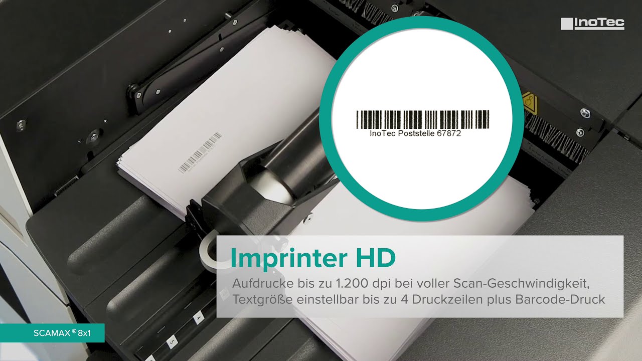SCAMAX® 8x1 Features: Imprinter HD