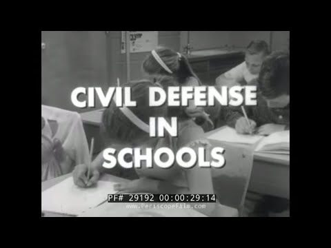 CIVIL DEFENSE IN SCHOOLS 1952 NUCLEAR WAR FILM 29192