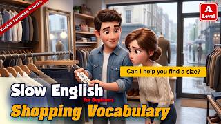 English Shopping Vocabulary - Clothes Shopping in London - Slow and Easy English For Beginners