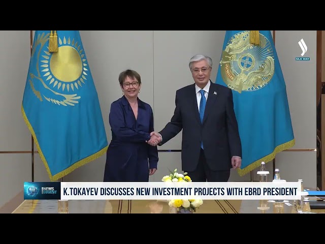 Kassym-Jomart Tokayev discusses new investment projects with EBRD President