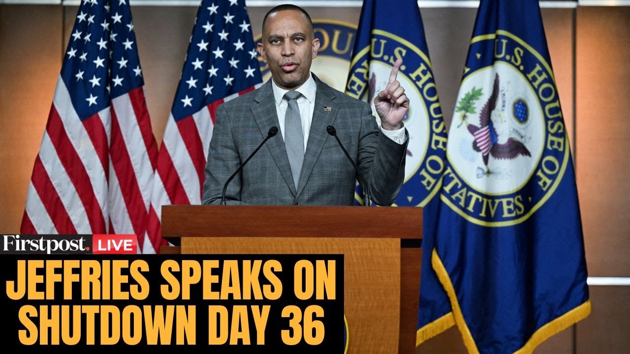 LIVE: Democratic Leader Hakeem Jeffries Holds News Conference on Day 36 of US Government Shutdown