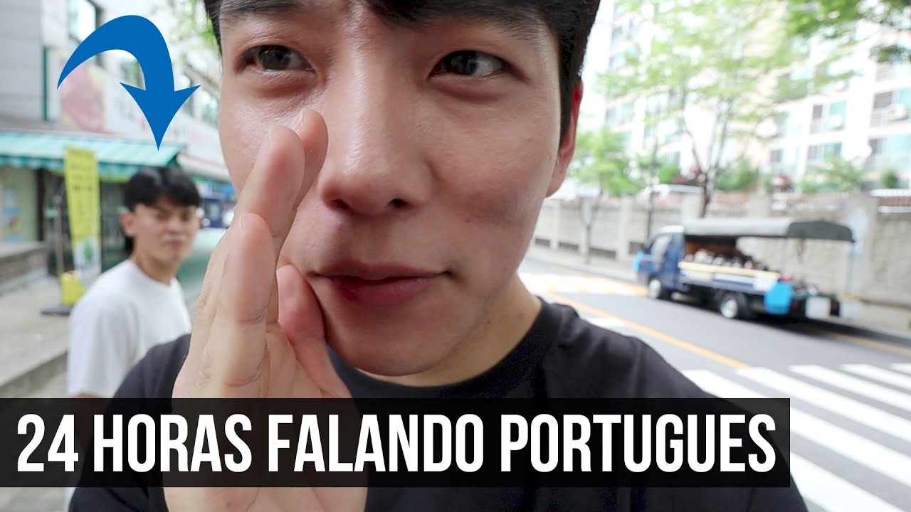 24 HORAS FALANDO PORTUGUES COM MEU AMIGO COREANO [ COREANO RICO ]