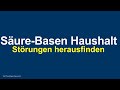 SÄURE BASEN Haushalt STÖRUNGEN Herausfinden Physiologie Medizin