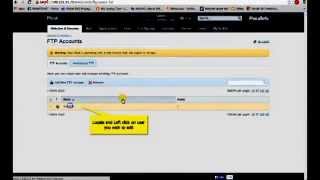 Changing FTP Access Credentials