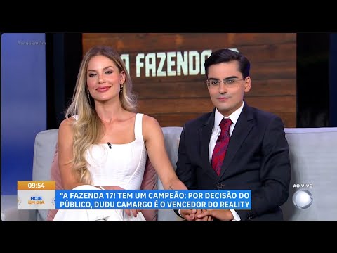 Dudu Camargo participa do Hoje em Dia e comenta sua trajetória em A Fazenda 17