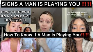 SIGNS A MAN IS PLAYING YOU ‼️‼️.#dating #relationships #relationshipadvice 