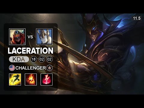 Laceration Zed Mid vs Galio - NA Challenger Patch 11.5