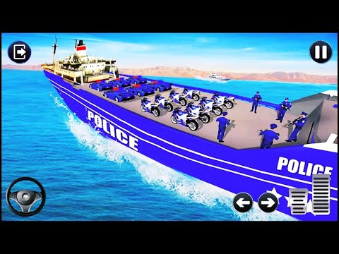 US Police limousine Car Quad Bike Transporter #1 - Android Gameplay