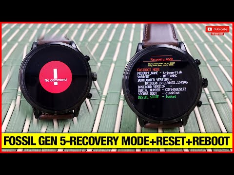 Fossil Gen 5 Recovery Mode+Reboot+Factory Reset+Exit time only mode