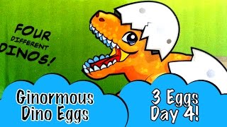 Day 4 3 Gigantic Dinosaur Eggs Watch 5 Different Kinds of Baby Dinosaurs Hatch And Grow
