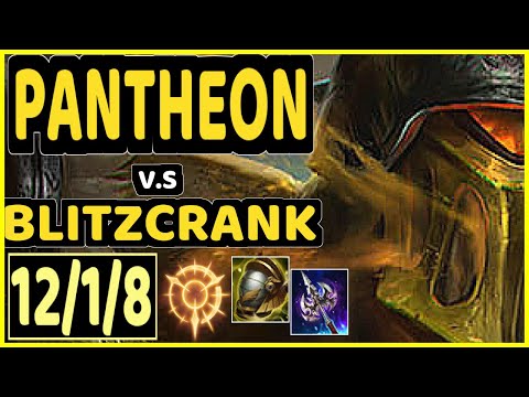 TARGAMAS (PANTHEON) vs BLITZCRANK - 12/1/8 KDA BOTTOM SUPPORT GAMEPLAY - EUW Ranked DIAMOND
