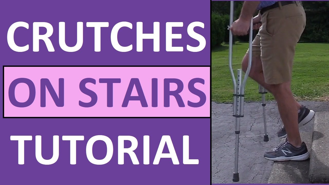 How to Go Up and Down Stairs on Crutches Nursing NCLEX Review