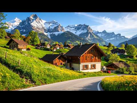 Beautiful Countryside Landscapes of Alpine Switzerland