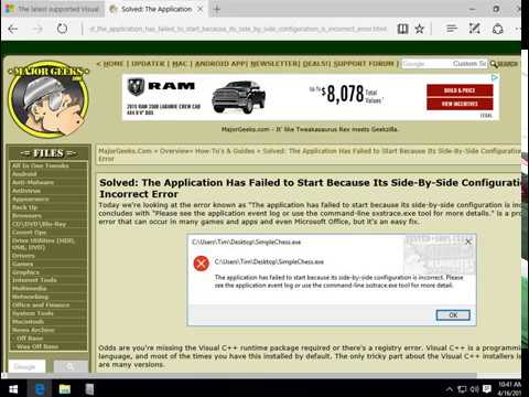 Solved: The Application Has Failed to Start Because Its Side Solved: The Application Has Failed to Start Because Its Side