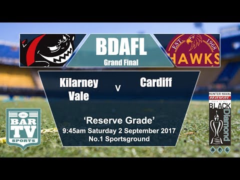 2017 BDAFL Reserve Grade Grand Final - Killarney vale v Cardiff hawks