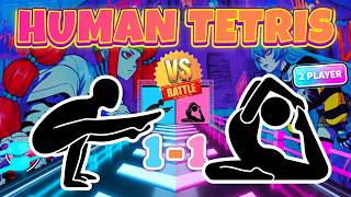 HUMAN TETRIS PvP 2 Player x OBSTACLE DODGE ⚔️ | High-Quality Immersive Interactive Warm-Up #17