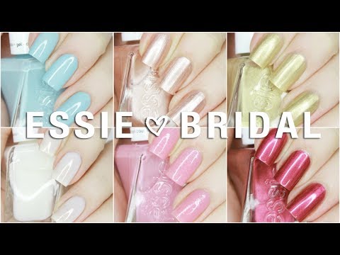 NEW Essie Gel Couture Spring 2018 Reem Acra Wedding Collection | Review + Live Swatches