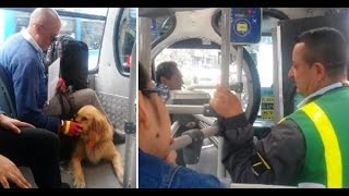 Driver Refuses Blind Man And His Dog To Board The Bus
