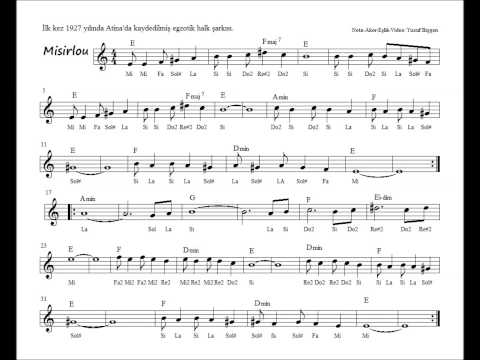 Misirlou ( Mi ) - Nota Akor Eşlik ( 2 )