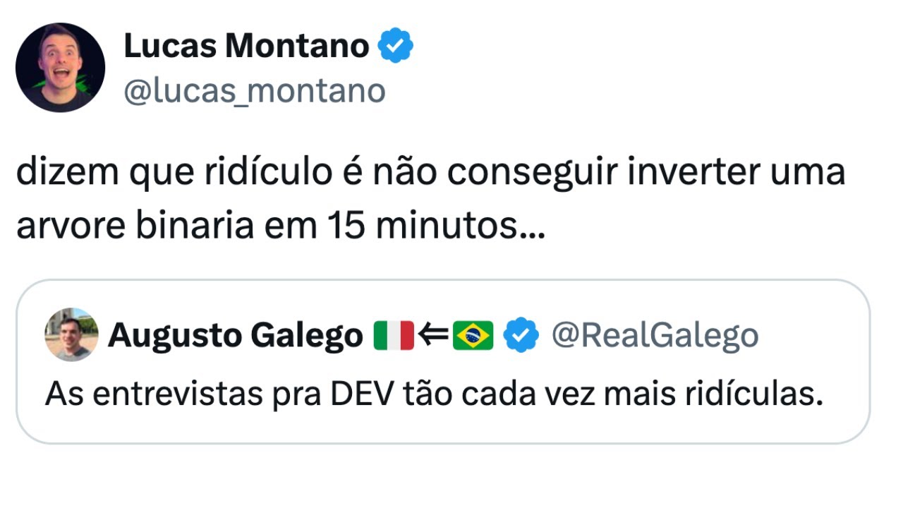 e se pedirem pra inverter arvore binária?
