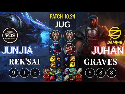 EDG JunJia Rek'Sai vs OZ Juhan Graves Jungle - KR Patch 10.24