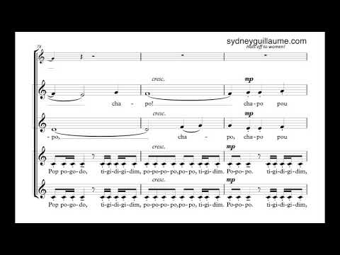 Chapo Pou Fanm (Hats off to Women) by Sydney Guillaume {score video} - SSAA Chorus