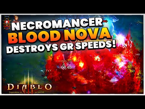 Diablo 3 Necromancer BLOOD NOVA Speed GR Build Guide! (Season 27)