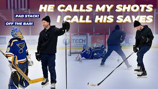 This AAA Goalie Challenged Me to a Shootout...He Calls My Shots, I Call His Saves