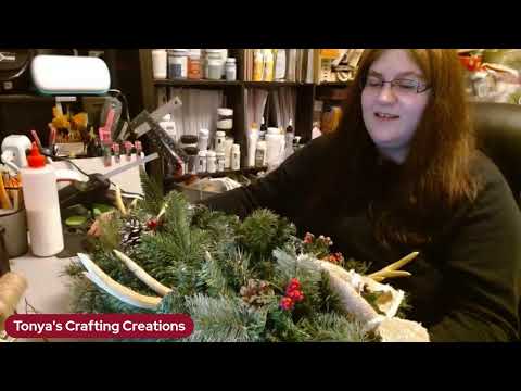 Join me live to make a antler Christmas wreath