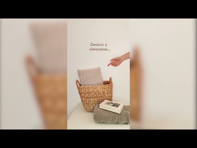 Vídeo relacionado con HMF Revistero trenzado de jacinto de agua, 2 compartimentos, 40 x 20 x 33 cm