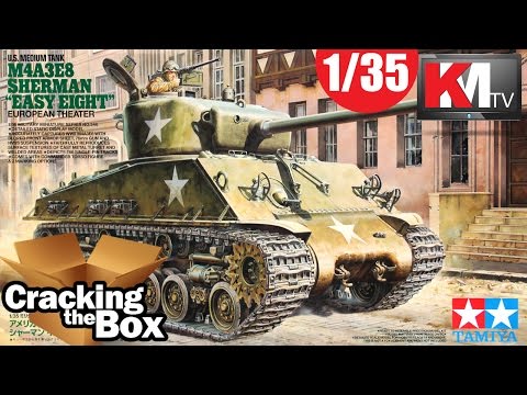 Tamiya M4A3E8 Sherman Easy Eight 1/35 plastikinis surinkimo rinkinys 35346 video