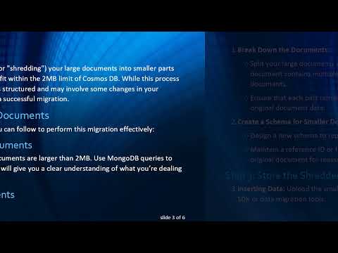 Migrating Large Documents from MongoDB to Azure Cosmos DB