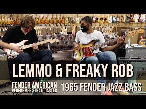 Freaky Rob & Lemmo | 1965 Fender Jazz Bass & Fender American Performer Stratocaster in Penny Finish