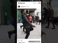 Jake paul dancing at New york city