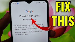 Couldn't Sign you in: How to Recover Google Account 🔥