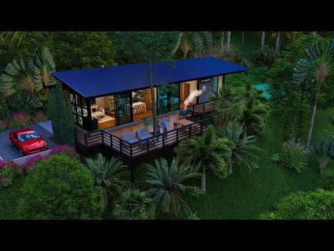 Iconic Design #54 Modern Tropical Forest House with Elevated Design & Glass Wall  Sustainable Living
