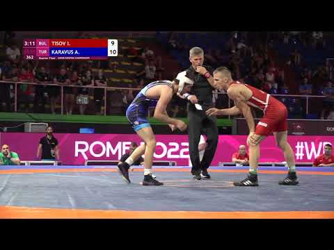 1/4 FS - 57 kg: I. TISOV (BUL) v. A. KARAVUS (TUR)