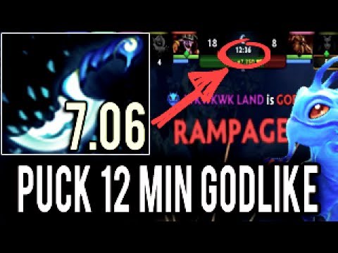 Miracle- 9k MMR God Puck 12 Min UNREAL Rampage Dota 2