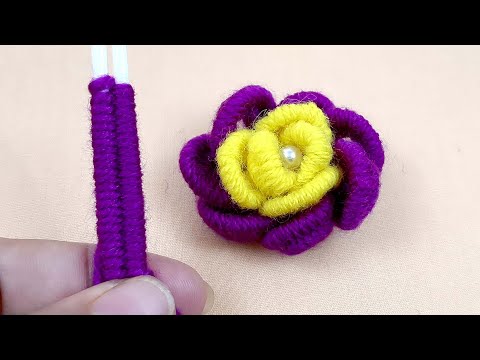 It's so Beautiful Rose Flower - Flower Making Trick Using Cotton Buds