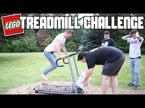Running On A Lego-Covered Treadmill Looks Like Absolute Agony