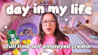 Self Employed Artist Day in the Life 🎀 Packing Orders, Content Creating & My New IG Growth Strategy!