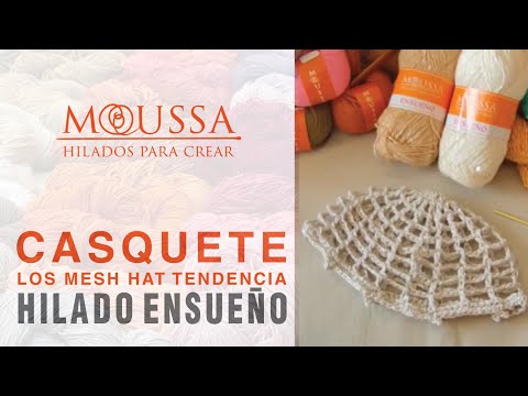 CASQUETE Mesh Hat Tendencia 💎 Con Ensueño, el hilado con Lentejuelas exclusivo de Moussa Lanas 🧡