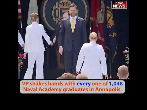 VP shakes hands with every one of the 1,048 Naval Academy graduates in Annapolis